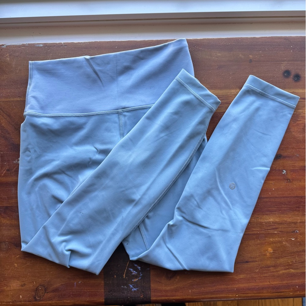 lululemon athletica Light Blue Wunder Train Contour Fit High-Rise Tight 25"